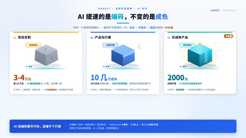 AI 时代功能定制与成熟产品成果差距功能说明图